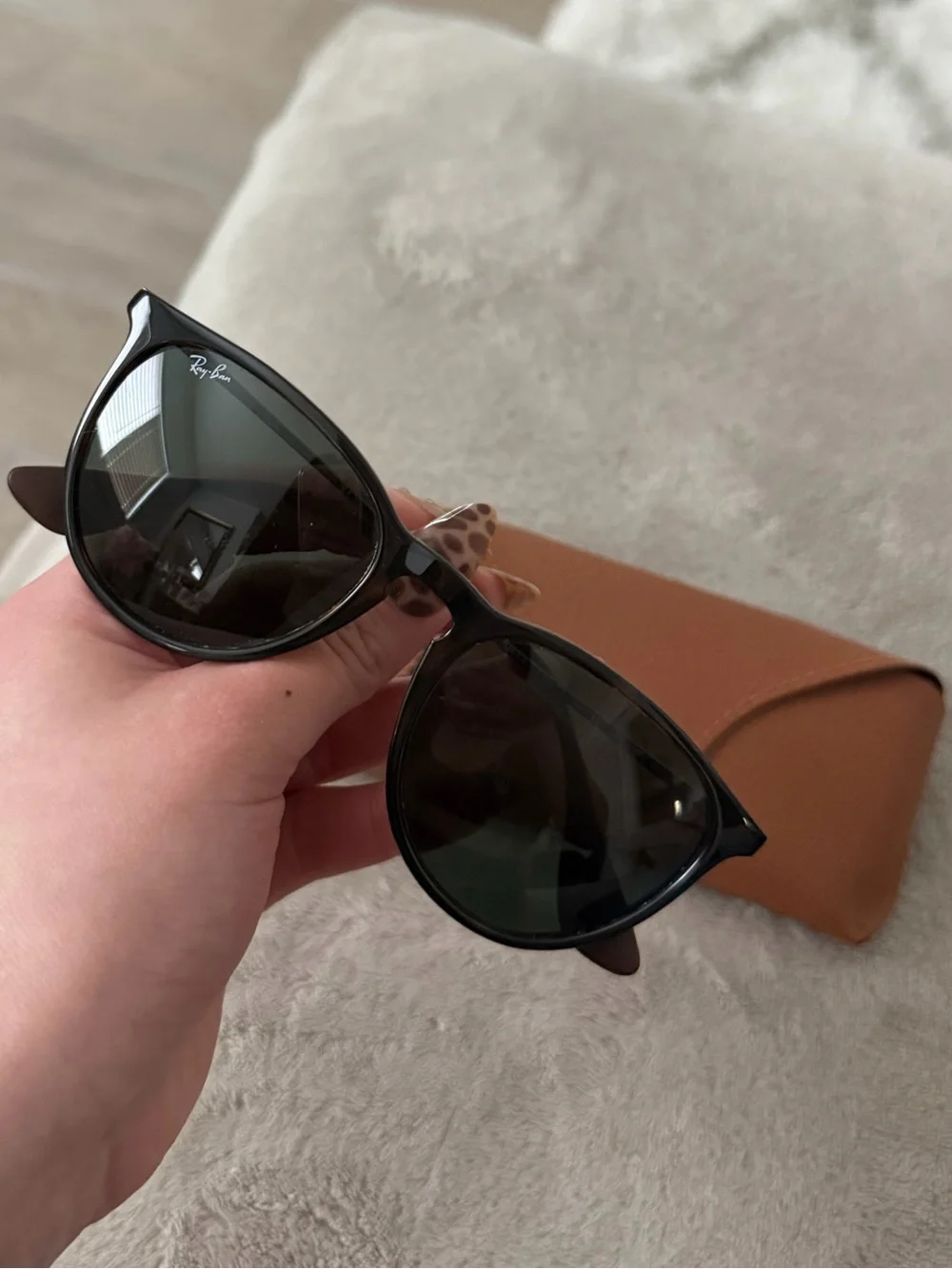Ray-Ban Black Frame Sunglasses with Dark Lenses